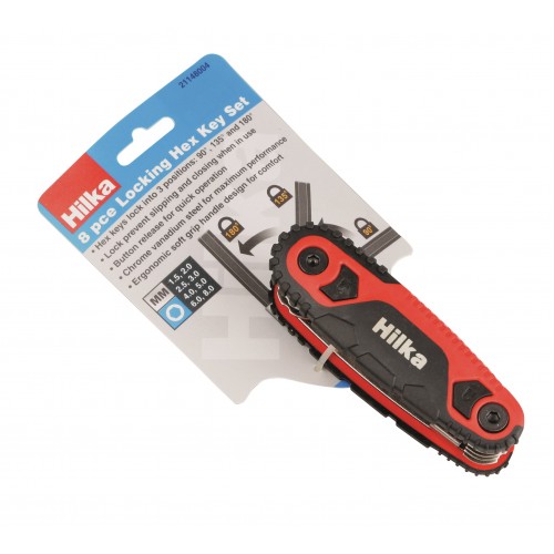 HILKA 8 PCE LOCKING HEX KEY SET