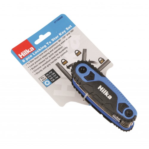 HILKA 8 PCE LOCKING TX STAR KEY SET