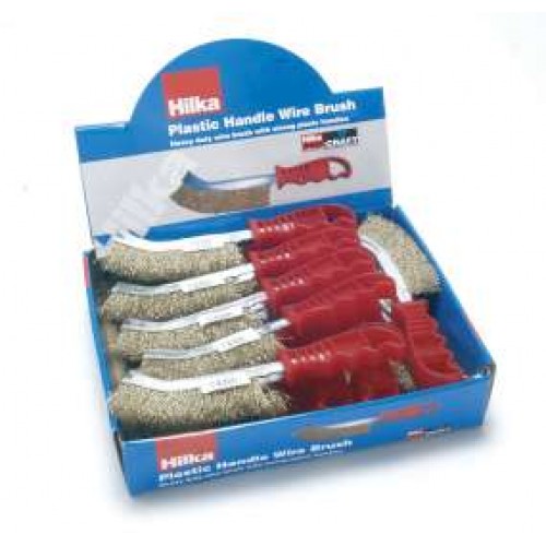 HILKA RED HANDLE WIRE BRUSH (24)