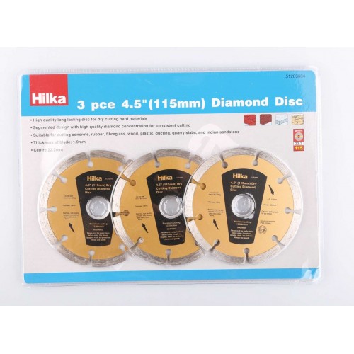 HILKA 3 PCE 115MM DIAMOND DISC SET (DC)