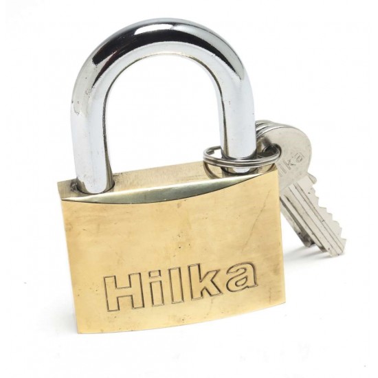 HILKA 60MM FULL BRASS PADLOCK CARDED