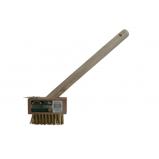 JOINT STEEL BRUSH 3 ROW BRASS + HANDLE 30cm