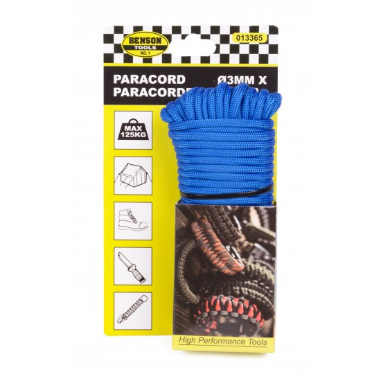 PARACORD 3MM x 15M BLUE