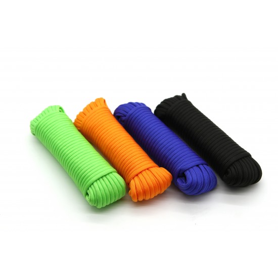 PROTOOL PARACORD 4MM X 15M 4 COLOURS DISPLAY (24)