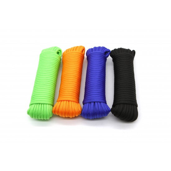 PROTOOL PARACORD 4MM X 15M 4 COLOURS DISPLAY (24)