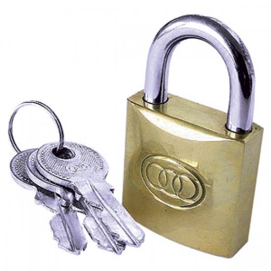 38MM TRICIRCLE BRASS PADLOCK