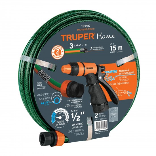 TRUPER 49 FT HOSE PALLET WITH PLASTIC PISTOL