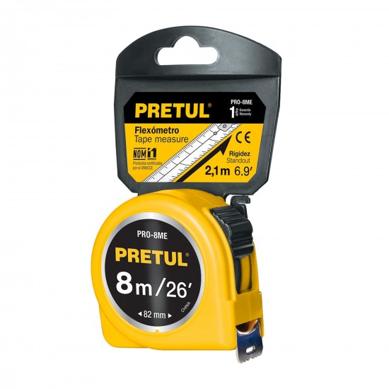 PRETUL 8M TAPE RULE 25MM BLADE