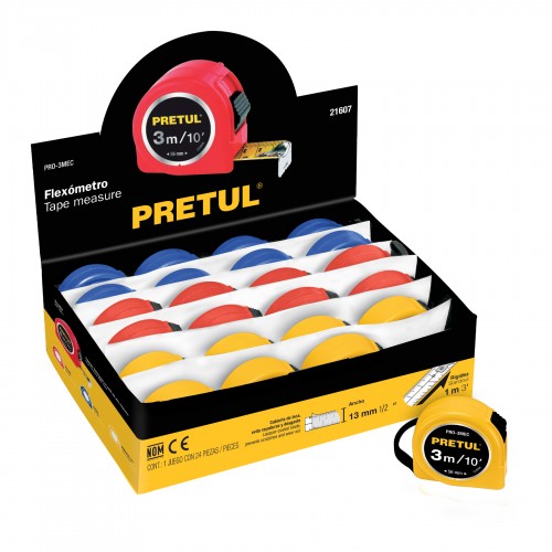 PRETUL 3M COLOUR TAPE 24PC DISPLAY