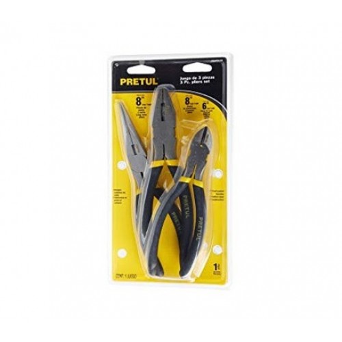 PRETUL PLIERS SET 3PC BLISTER