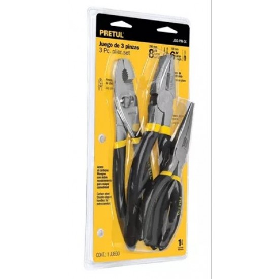 PRETUL PLIER SET 3PC