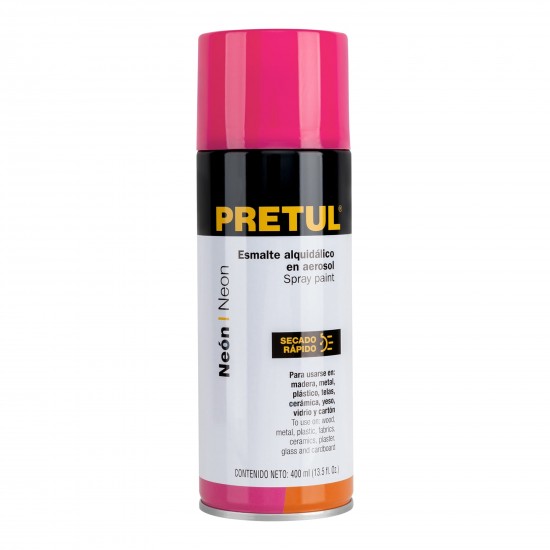 PRETUL FLUORESCENT PINK SPRAY PAINT CAN