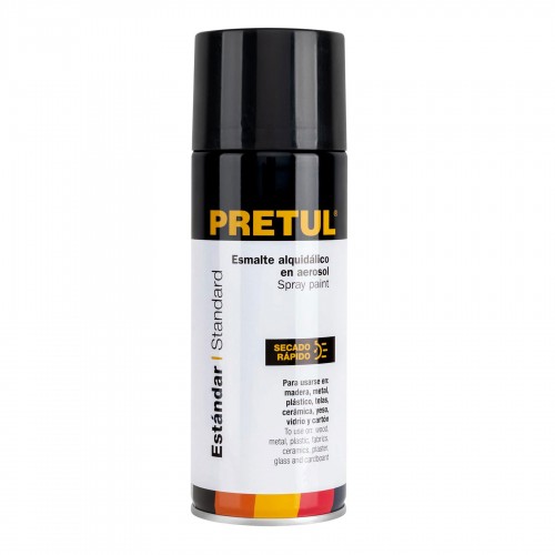 PRETUL BRIGHT BLACK SPRAY PAINT CAN