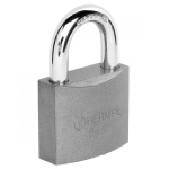 HERMEX 50MM   PADLOCK  GREY CARDED